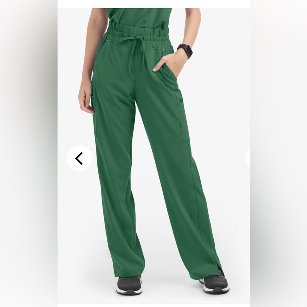 Hunter green women’s petite high waisted Srub Pants